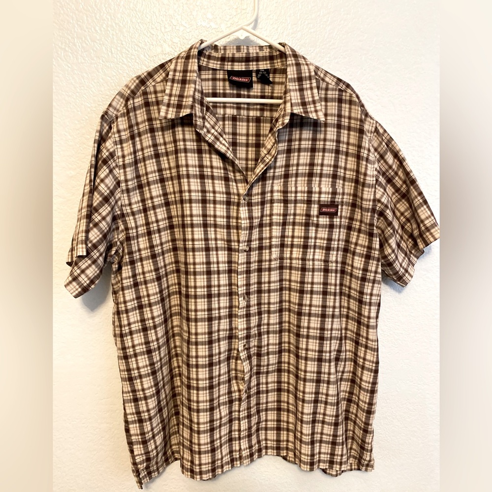 Plaid Dickies button down